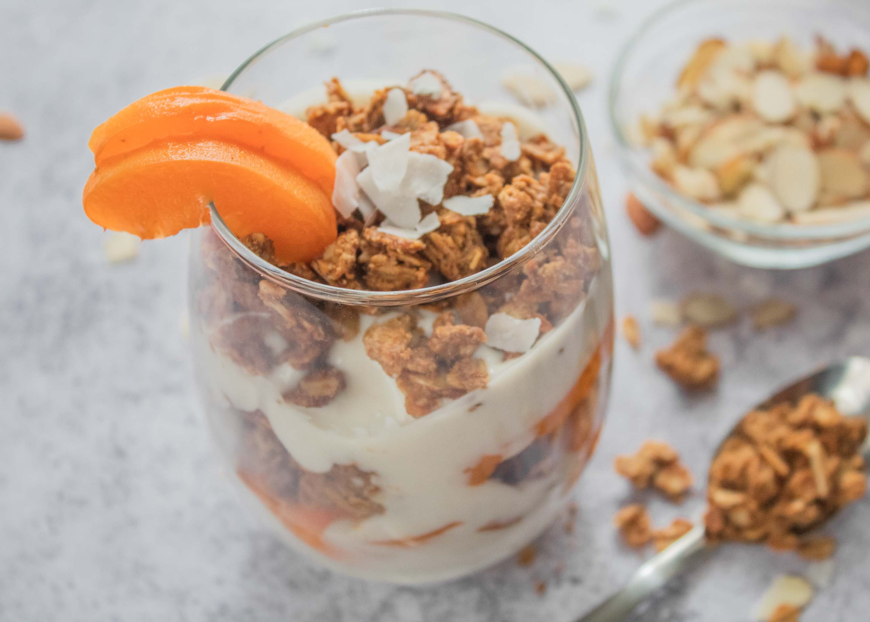 apricot oat parfait